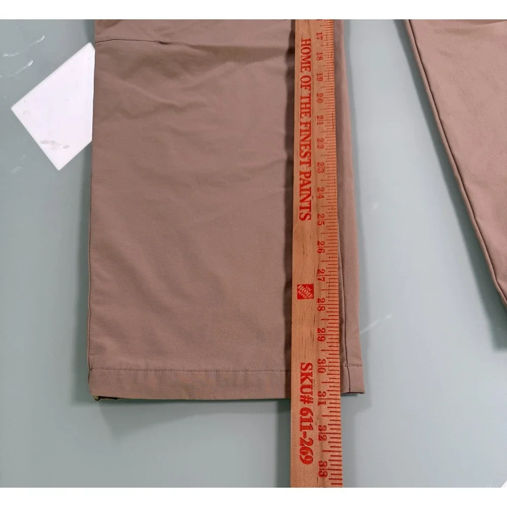 Haimont‎ Performance Cargo Pants Mens XL Khaki Flat Front Straight Fit DadCOre